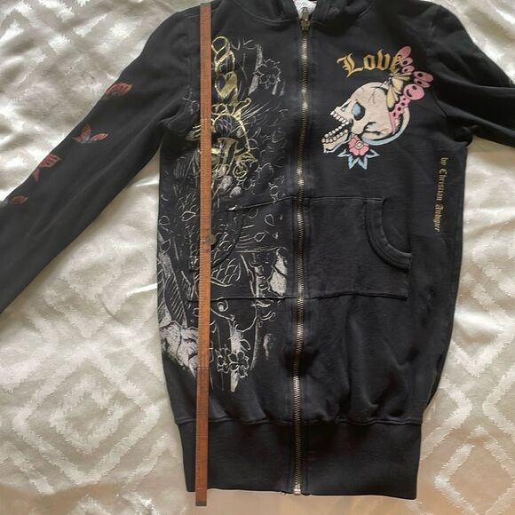 Ed Hardy vintage Jacket size small tattoo sleeves - Picture 5 of 8